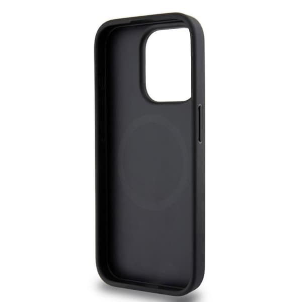 Elegant iPhone 14 Pro MagSafe-fodral med DKNY Metallogotyp Grå