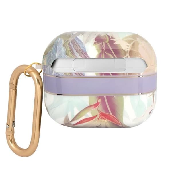 Fodral för AirPods 3 med nyckelring Blommig Pastelldesign Guess Flerfärgad