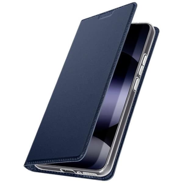 Étui för Redmi Note 14 5G Satinéffekt Kortfick Stöd för Video Dux Ducis Mörkblå