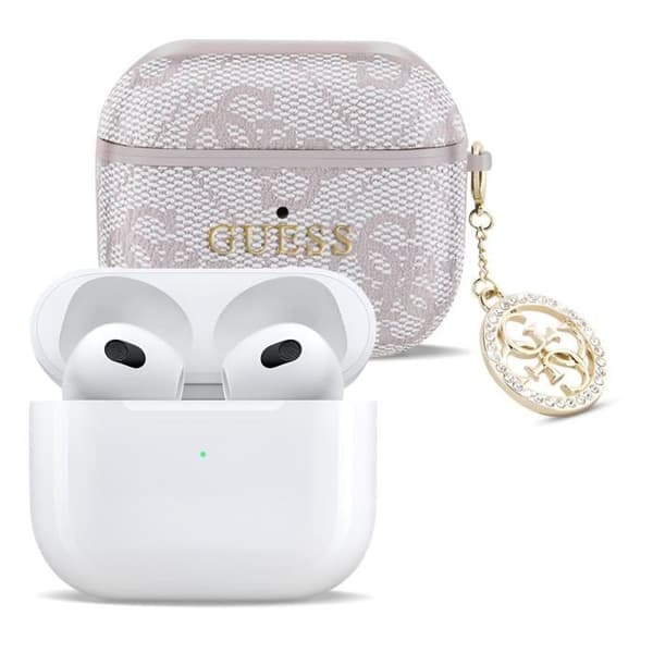 Fodral för AirPods 3 med Elegant Charm Design Guess Rosa Puder