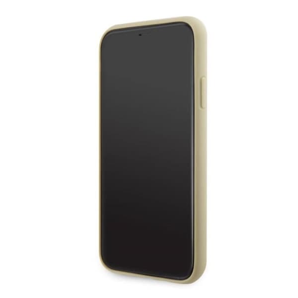 Baksidan till iPhone 11 Pro Utsmyckad med Små Stenar Guess Guld