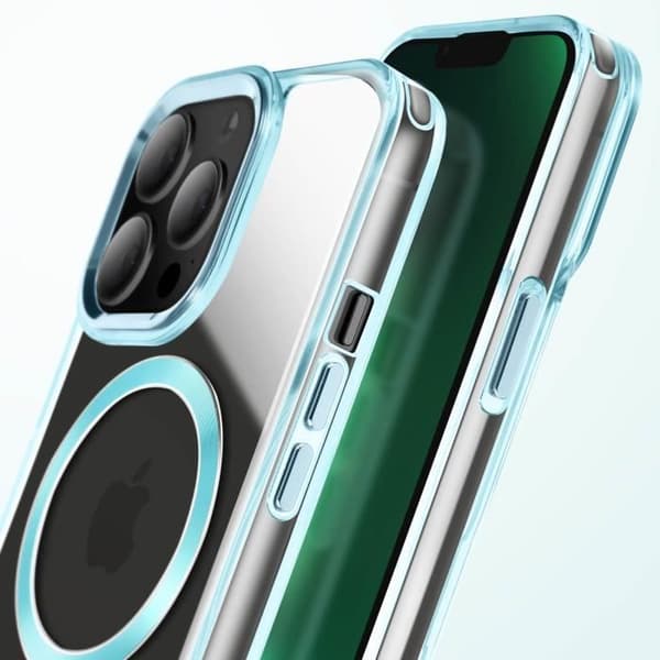 Coque MagSafe för iPhone 13 Pro Bakglas Färg Blå