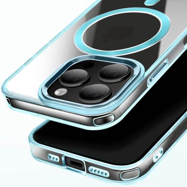 Coque MagSafe för iPhone 13 Pro Bakglas Färg Blå