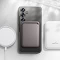 Miniatyrbild 3 av 4: Coque MagSafe för Samsung Galaxy S24 FE Silikon Kontur Kromad Svart