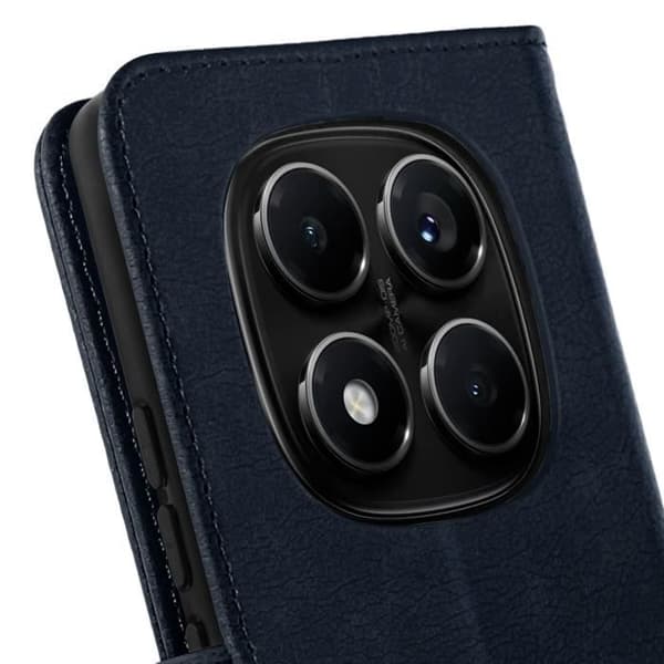 Fodral för Redmi Note 14 Pro och 14 Pro Plus Plånbok och Stativ Blå