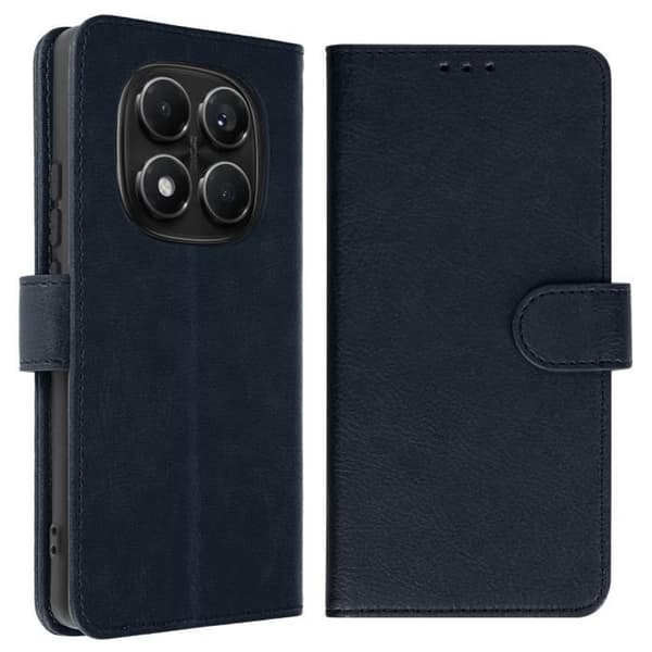 Fodral för Redmi Note 14 Pro och 14 Pro Plus Plånbok och Stativ Blå