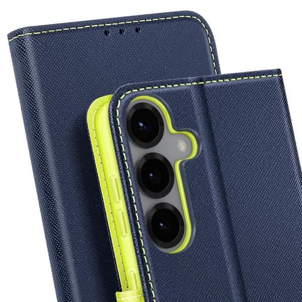 Etui för Samsung Galaxy S25 Fällportfölj Fancy Mörkblå