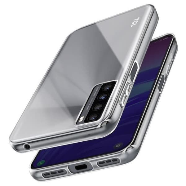 Coque för TCL 20L och TCL 20L Plus Silikon Mjuk Design Tunn Lätt Transparent
