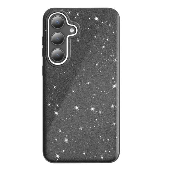 Coque Paillette för Samsung Galaxy S24 och S25 Silikon Ultra tunn Svart