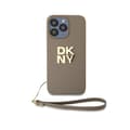 Miniatyrbild 1 av 4: Skal för Apple iPhone 14 Pro Max med Metalliskt Logotyp ochHandledsrem DKNY Beige
