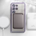Miniatyrbild 3 av 4: Coque MagSafe för Samsung Galaxy S25 Ultra Silikon Kontur Krom Lila