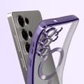 Miniatyrbild 4 av 4: Coque MagSafe för Samsung Galaxy S25 Ultra Silikon Kontur Krom Lila