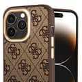 Miniatyrbild 3 av 4: Elegant MagSafe-skal för iPhone 14 Pro 4G Metallplatta Guess Brun