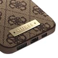Miniatyrbild 4 av 4: Elegant MagSafe-skal för iPhone 14 Pro 4G Metallplatta Guess Brun