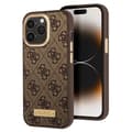 Miniatyrbild 1 av 4: Elegant MagSafe-skal för iPhone 14 Pro 4G Metallplatta Guess Brun