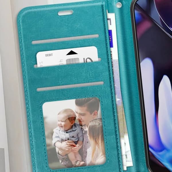 Etui för Google Pixel 9 Pro XL Plånbok med Handledsrem Mayaxess Turkos