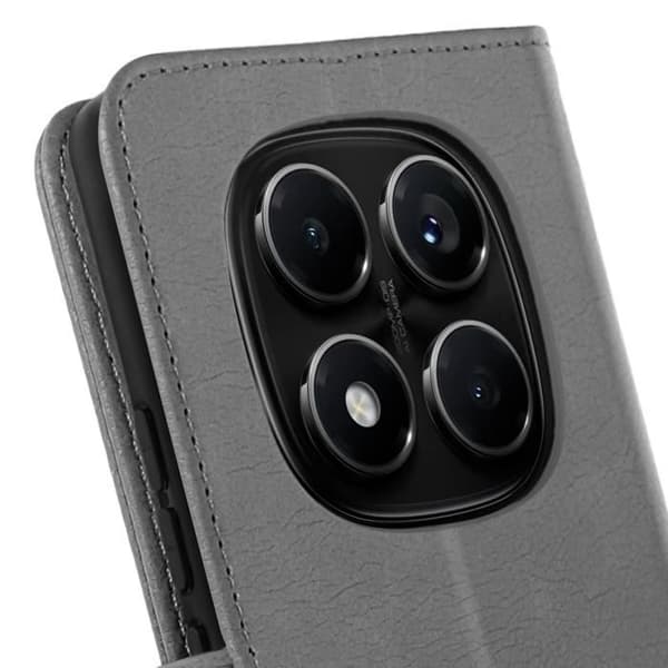 Fodral för Redmi Note 14 Pro och 14 Pro Plus Plånbok och Stöd Grå