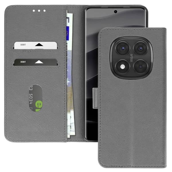 Fodral för Redmi Note 14 Pro och 14 Pro Plus Plånbok och Stöd Grå
