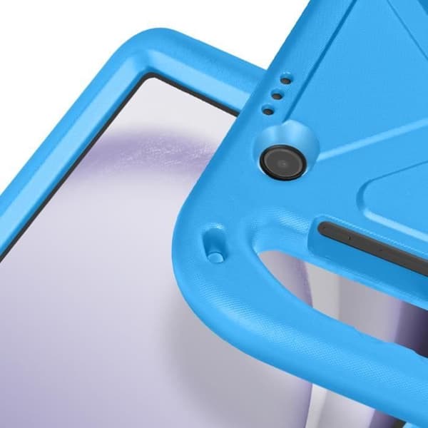 Stöttålig barnskydd för Samsung Tab A9 Plus med handtag och ställning i blått