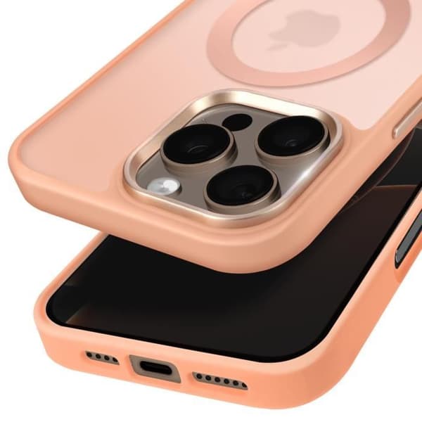 MagSafe-skal för iPhone 16 Pro Max Matt Frostad Baksida Rosakant