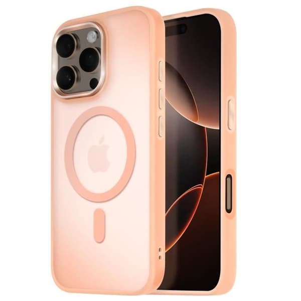 MagSafe-skal för iPhone 16 Pro Max Matt Frostad Baksida Rosakant
