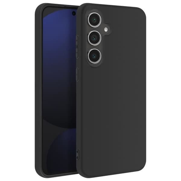 Coque för Samsung Galaxy S24 FE Matt Finish Mjuk Stötsäker 3mk Svart