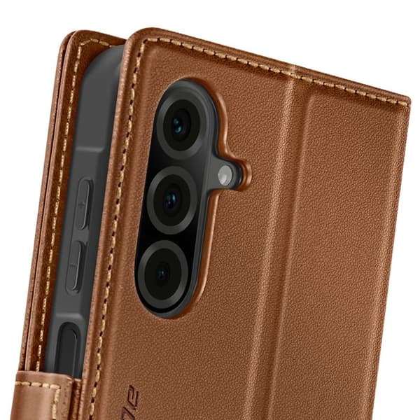 Étui för Samsung Galaxy A26 Plånbok Anti-RFID Brun