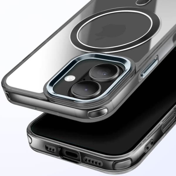 Coque MagSafe för iPhone 16 Plus Bakstycke i Kristall Svart