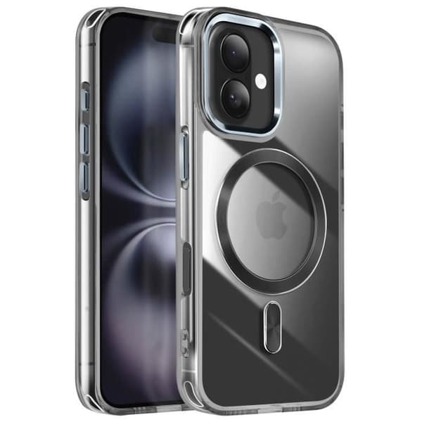 Coque MagSafe för iPhone 16 Plus Bakstycke i Kristall Svart