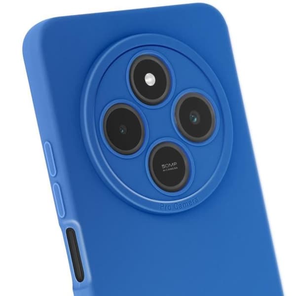 Coque för Xiaomi Redmi 14C Silikon Matt Kamera Blockerat Blå