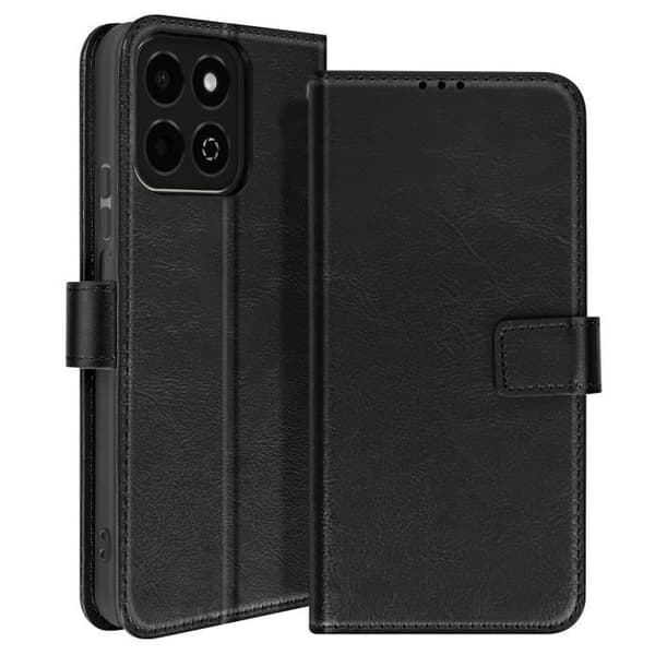 Fodral för Honor 200 Smart Design Vintage Flip Wallet Stöd Svart