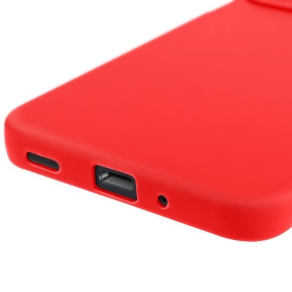 Coque för Samsung Galaxy A16 Silikon Mat Kamera Blockerat Röd