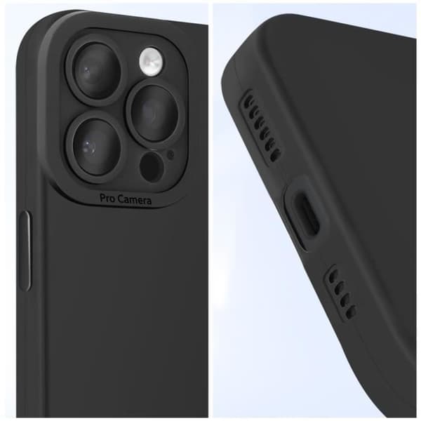 Siliconefodral för iPhone 16 Pro Tunt Lätt Design Svart