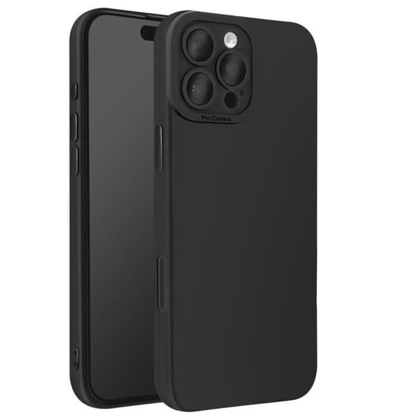 Siliconefodral för iPhone 16 Pro Tunt Lätt Design Svart