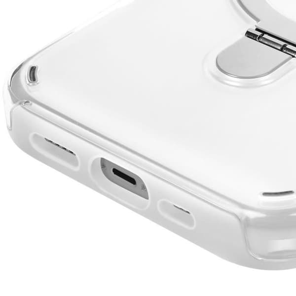 Coque MagSafe för iPhone 14 Pro Stötsäker med Fällbart Stöd Vit