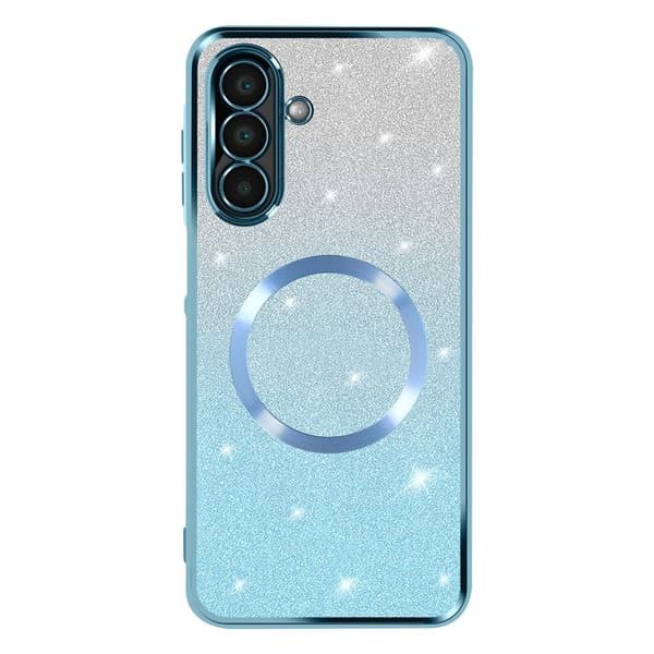 Coque MagSafe för Samsung Galaxy A26 Silikon Glittrande Blå