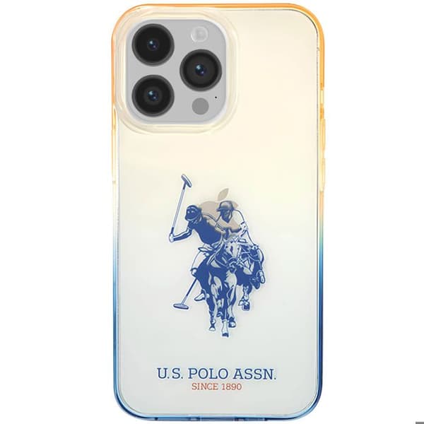 Coque för iPhone 14 Pro Max - U.S Polo - Skyddsilicone - Blå