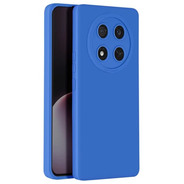 Coque för Honor Magic 7 Lite Silikon Slät Kamera Blockerad Blå