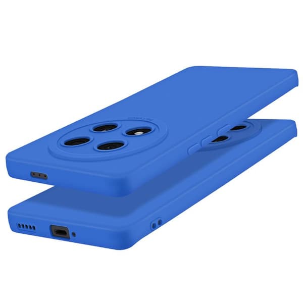 Coque för Honor Magic 7 Lite Silikon Slät Kamera Blockerad Blå