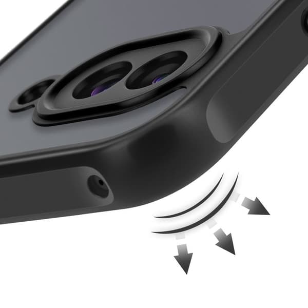 Stötsäker skydd till Google Pixel 9a med förstärkta hörn, svart