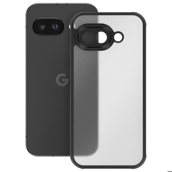 Stötsäker skydd till Google Pixel 9a med förstärkta hörn, svart