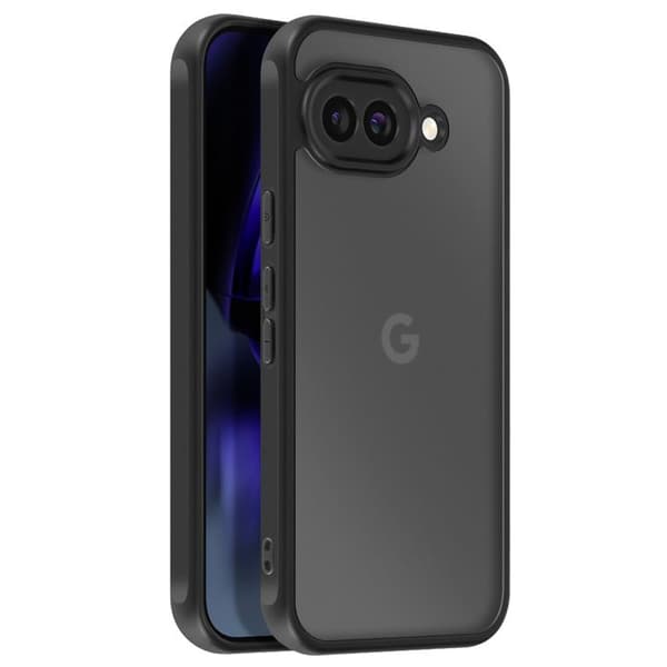 Stötsäker skydd till Google Pixel 9a med förstärkta hörn, svart