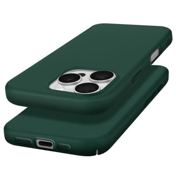 Coque för iPhone 16 Pro Max Semi-rigid Soft-touch Anti-spår Mörkgrön