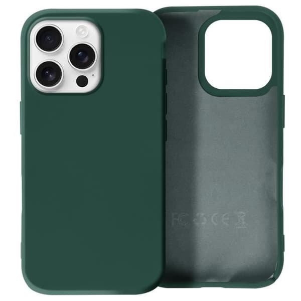 Coque för iPhone 16 Pro Max Semi-rigid Soft-touch Anti-spår Mörkgrön