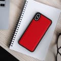 Miniatyrbild 3 av 6: Coque Apple iPhone X / XS Hård Skydd Äkta Läder Akashi Röd