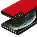 Miniatyrbild 6 av 6: Coque Apple iPhone X / XS Hård Skydd Äkta Läder Akashi Röd