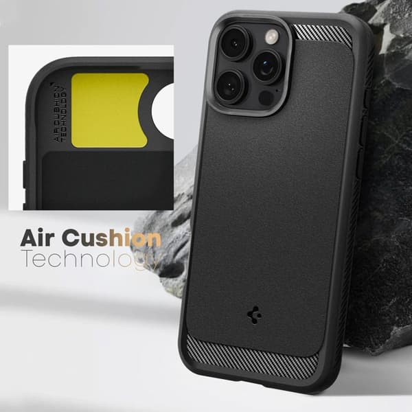 Coque MagSafe för iPhone 16 Pro Stötsäker Med Förstärkta Hörn Spigen SGP Svart