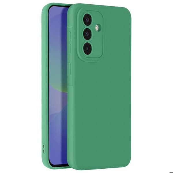 Siliconförpackning för Samsung Galaxy A36, slät, skyddad kamerablokk, grön