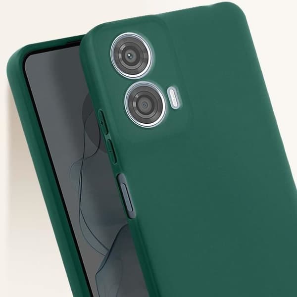 Coque för Motorola Moto G24 Power Silikon Mjuk Matt Mörk Grön