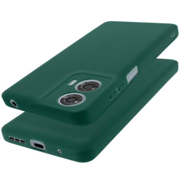 Coque för Motorola Moto G24 Power Silikon Mjuk Matt Mörk Grön